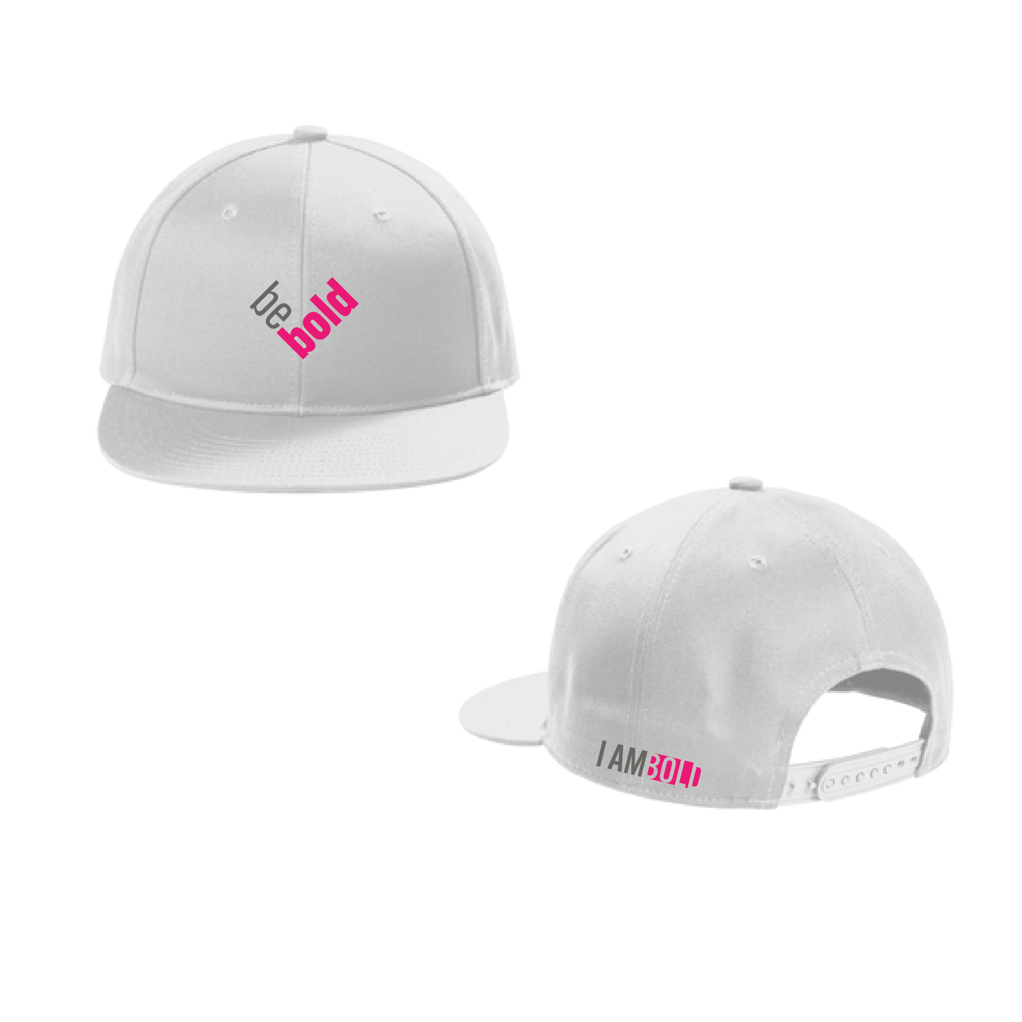 Be Bold/I Am Bold! - Snapback Flat Bill Hat PINK