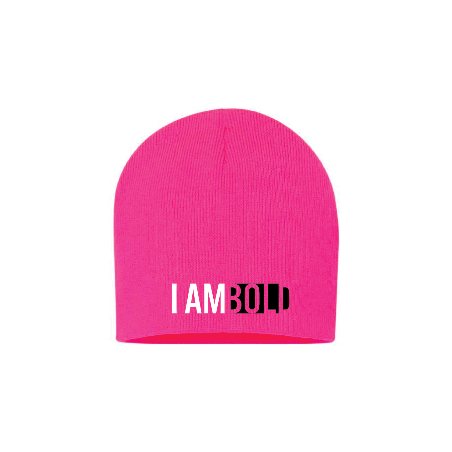 I Am Bold (text) - Beanie PINK