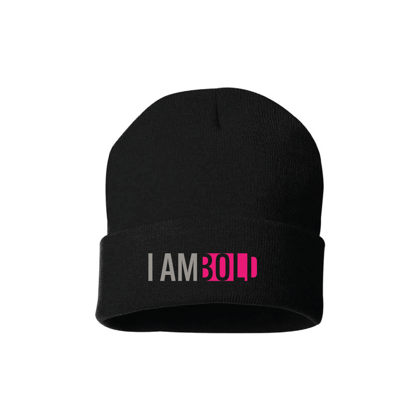 I Am Bold (text) - Beanie PINK