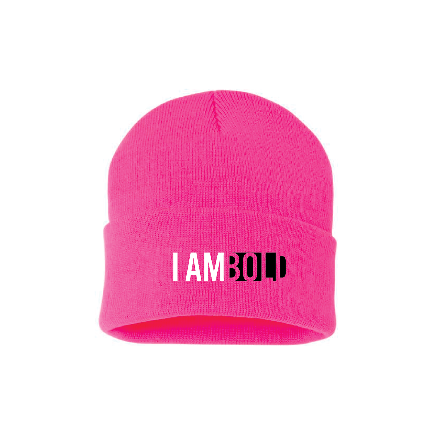 I Am Bold (text) - Beanie PINK