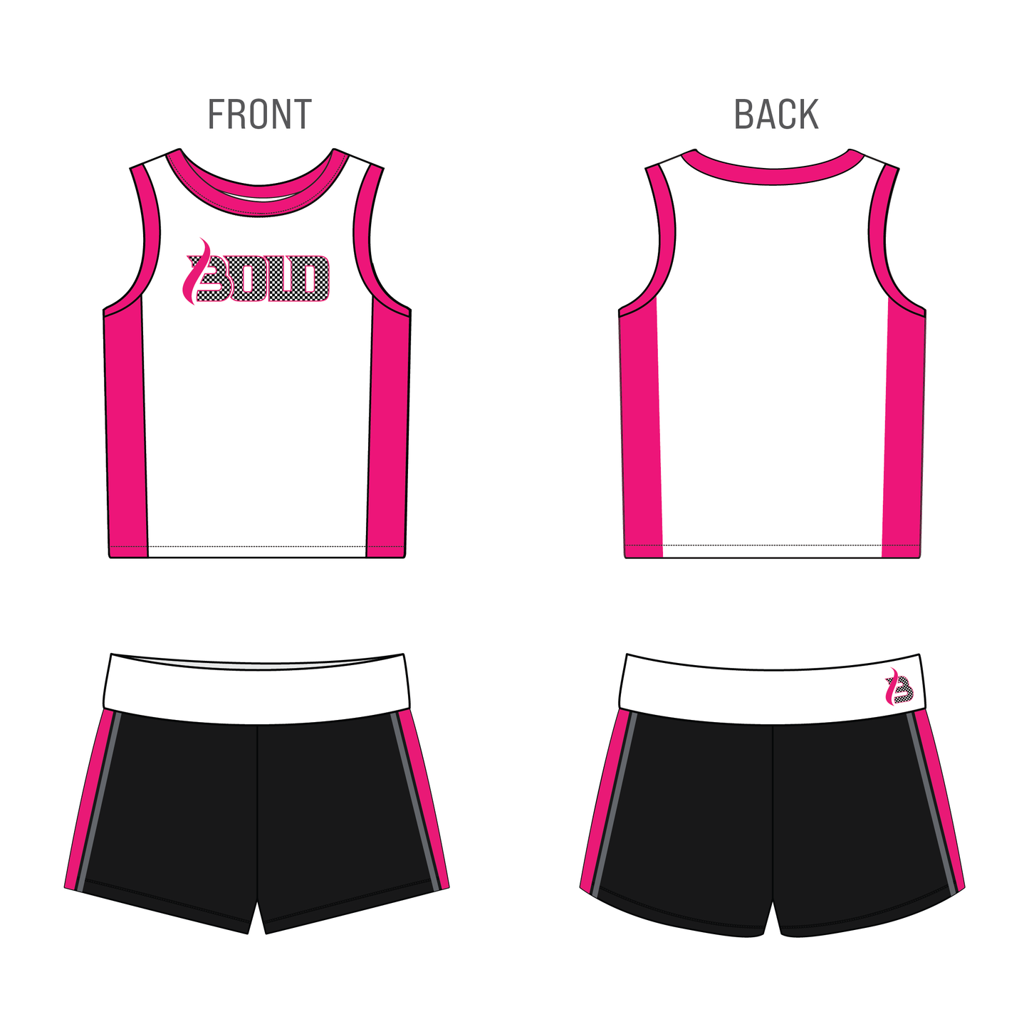 Custom Bold- Hot Pink Tank & Short Sets