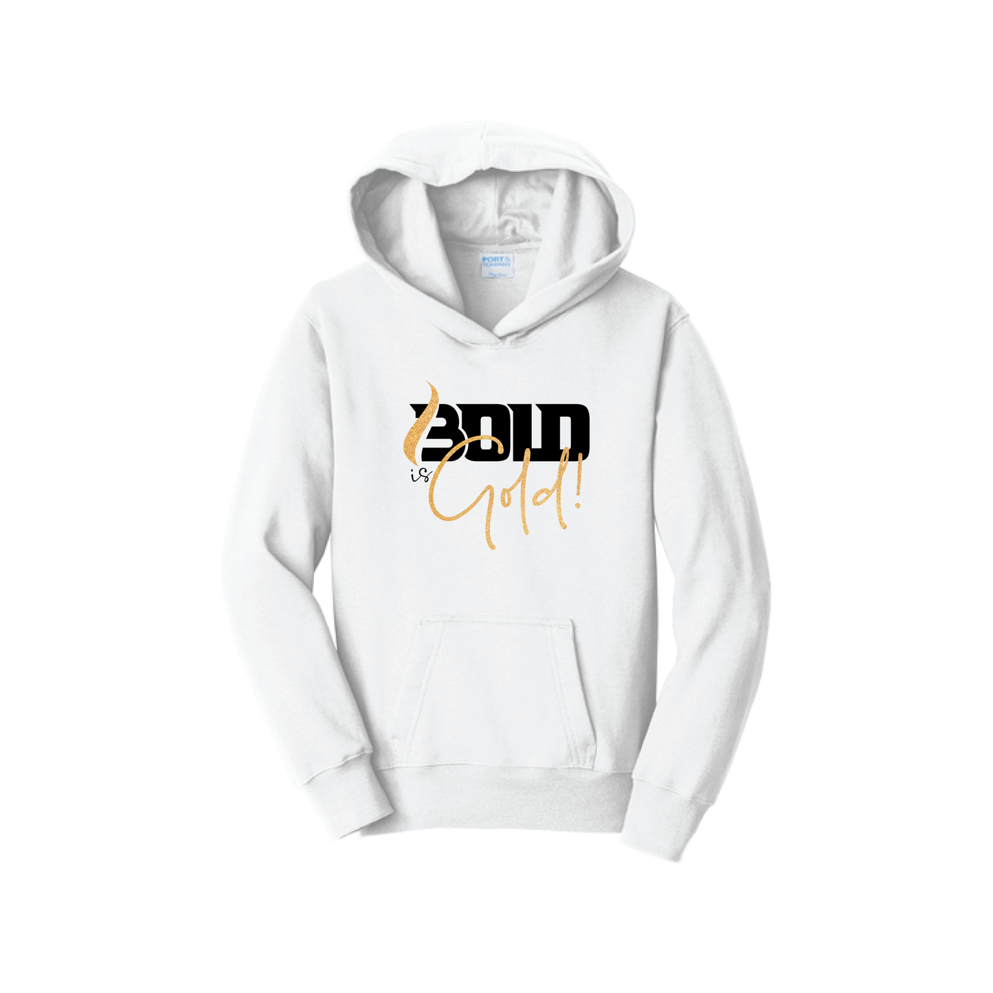 BOLD is GOLD - Port & Co™ Youth Fan Favorite™ Fleece Pullover Hooded Sweatshirt